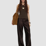 Brown Jnane Silk Linen Blend Trousers - Joseph