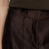 Brown Jnane Silk Linen Blend Trousers - Joseph