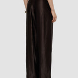 Brown Jnane Silk Linen Blend Trousers - Joseph