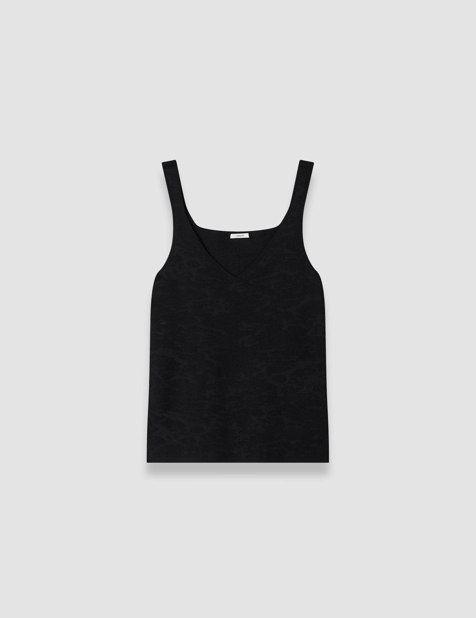 Black Joann Textured Milano Tank Top - Joseph