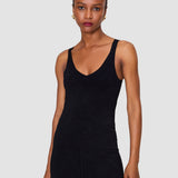Black Joann Leopard Jacquard Milano Tank Top - Joseph
