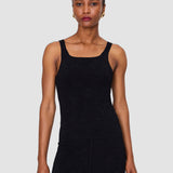 Black Joann Leopard Jacquard Milano Tank Top - Joseph