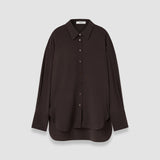 Brown Joe Crepe de Chine Silk Blouse - Joseph