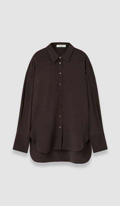 Brown Joe Crepe de Chine Silk Blouse - Joseph
