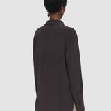 Brown Joe Crepe de Chine Silk Blouse - Joseph
