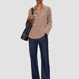 Purple Joe Crepe de Chine Silk Blouse - Joseph