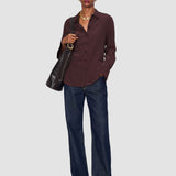 Purple Joe Crepe de Chine Silk Blouse - Joseph