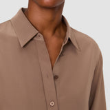 Purple Joe Crepe de Chine Silk Blouse - Joseph
