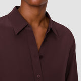 Purple Joe Crepe de Chine Silk Blouse - Joseph