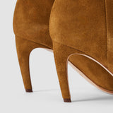 Brown Jolie Suede Knee High Heeled Boots - Joseph