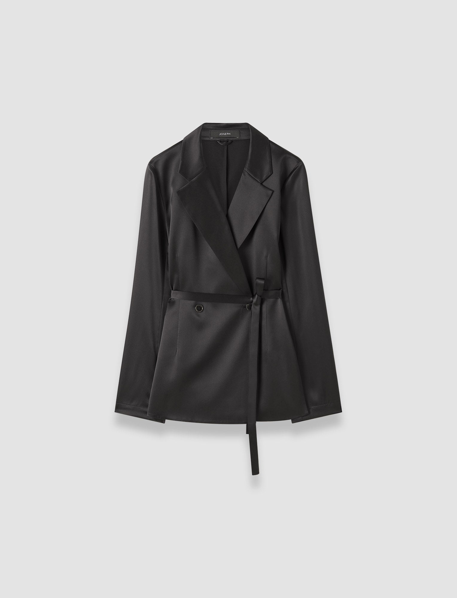 ブラック-joubert-silk-satin-ジャケット-JOSEPH