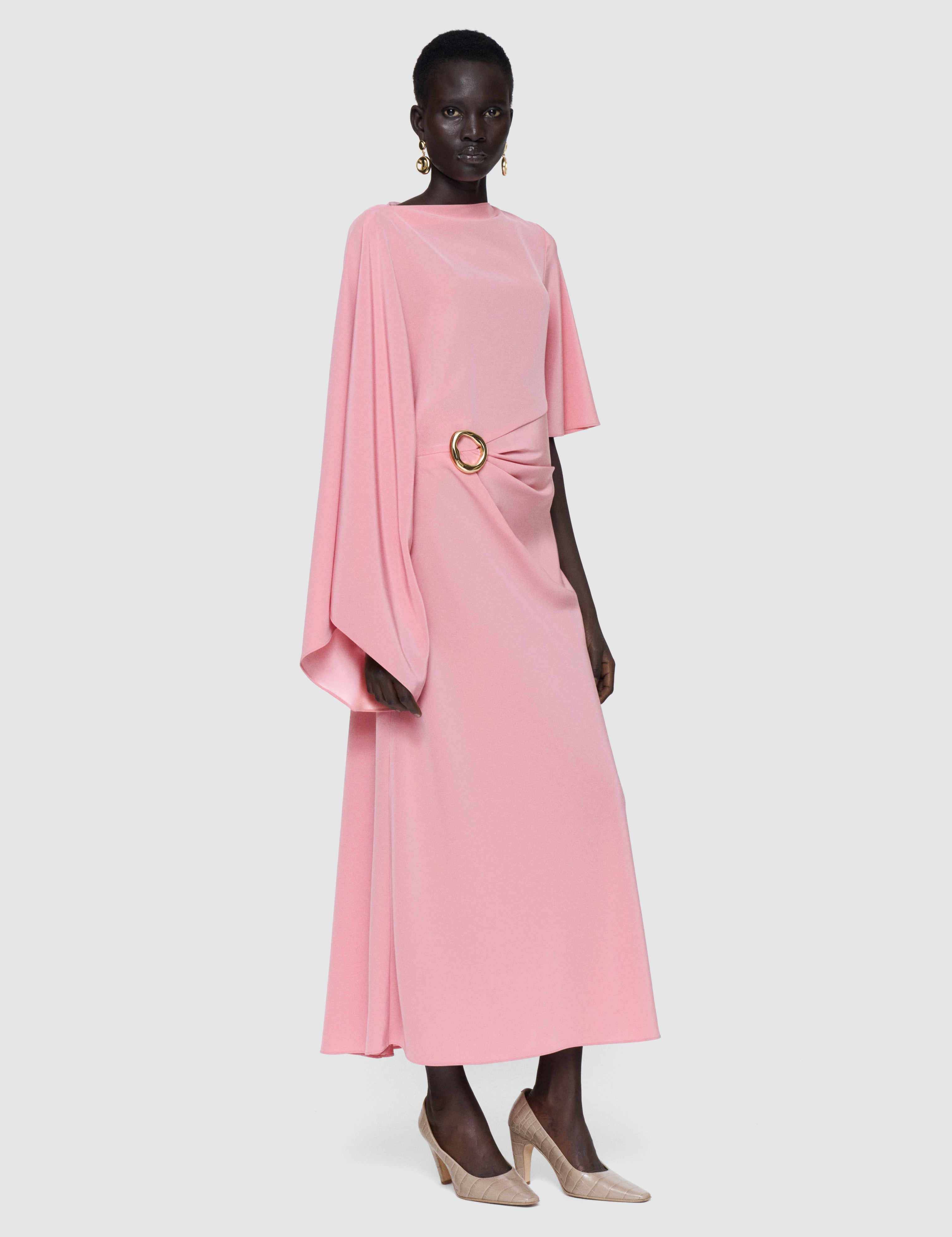 Pink Joya Satin Twill Dress - Joseph