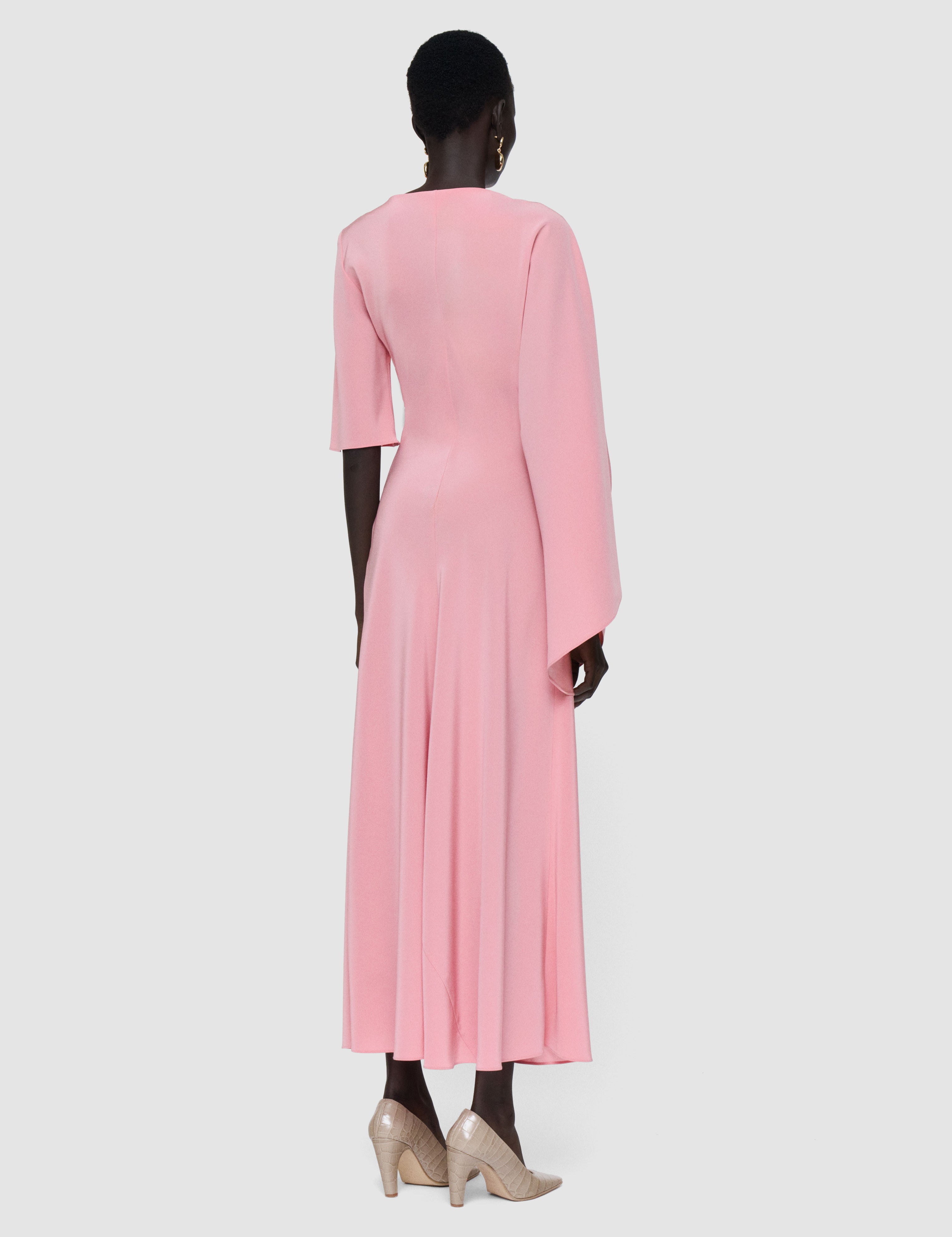 Pink Joya Satin Twill Dress - Joseph