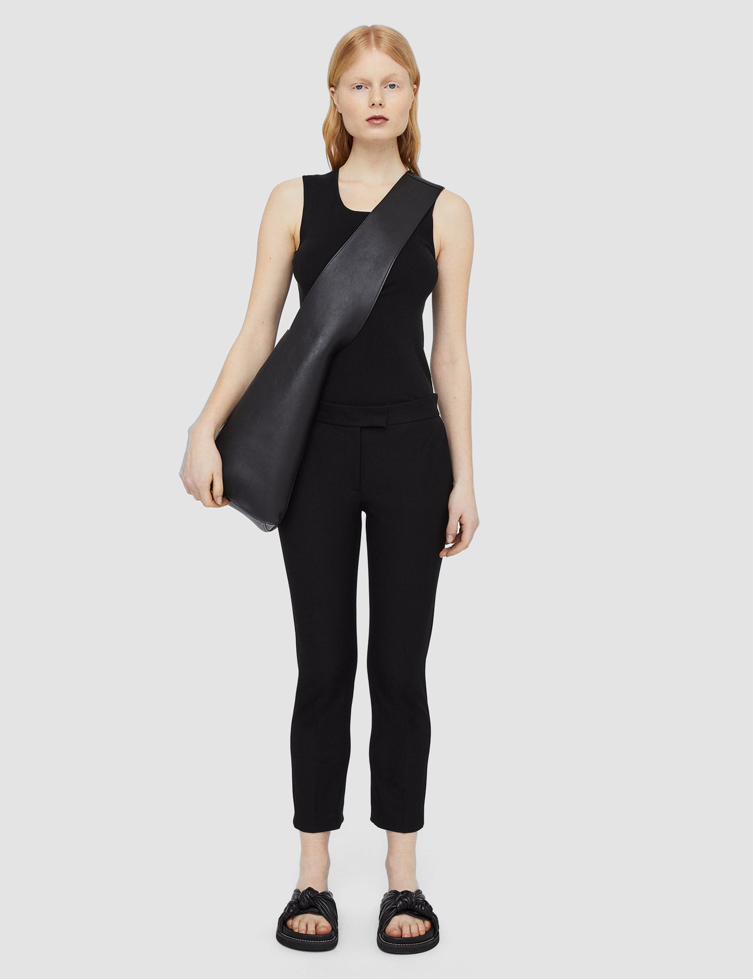 Black Gabardine Stretch Queen Trousers - Joseph