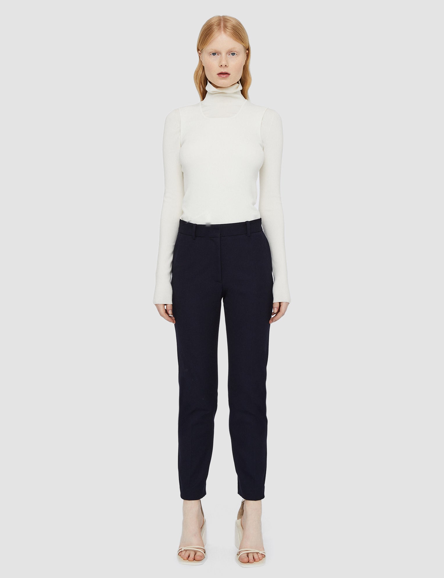 Blue Coleman Gabardine Stretch Trousers - Joseph