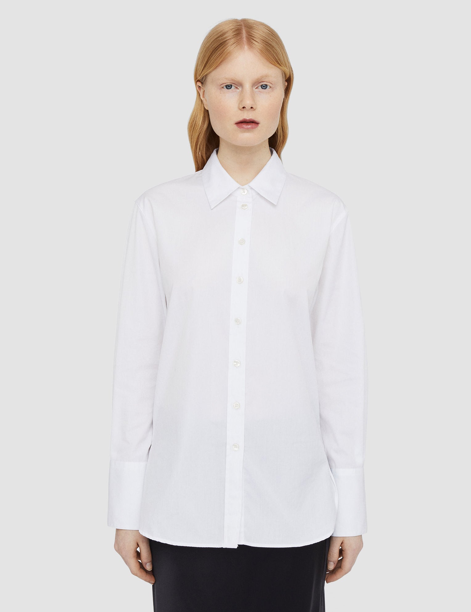 White Light Poplin Joe Shirt - Joseph