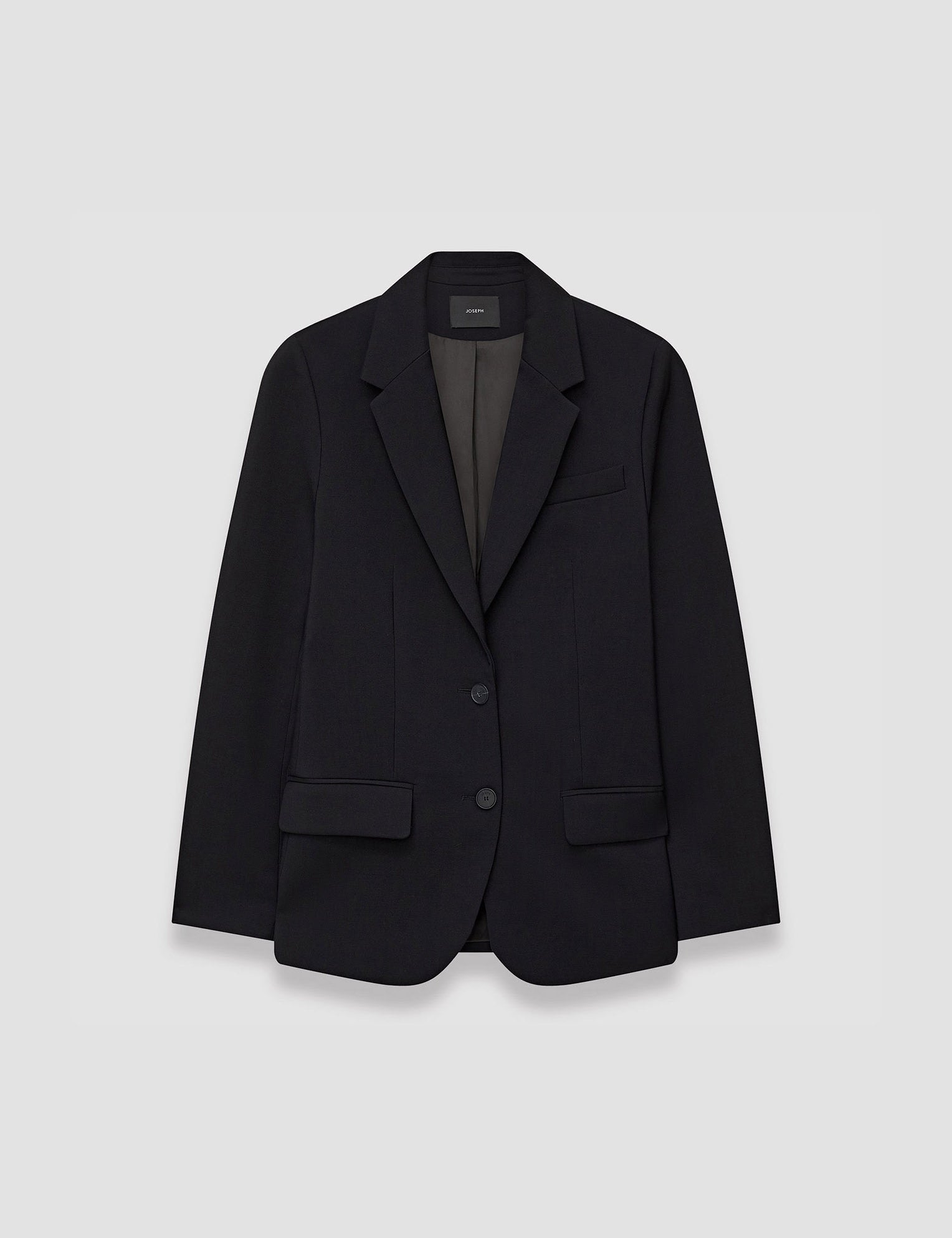 Black Tailoring Wool Stretch Jackie Jacket - Joseph