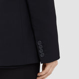 Black Tailoring Wool Stretch Jackie Jacket - Joseph