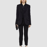 Black Tailoring Wool Stretch Jackie Jacket - Joseph