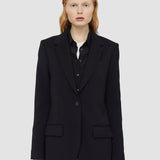 Black Tailoring Wool Stretch Jackie Jacket - Joseph