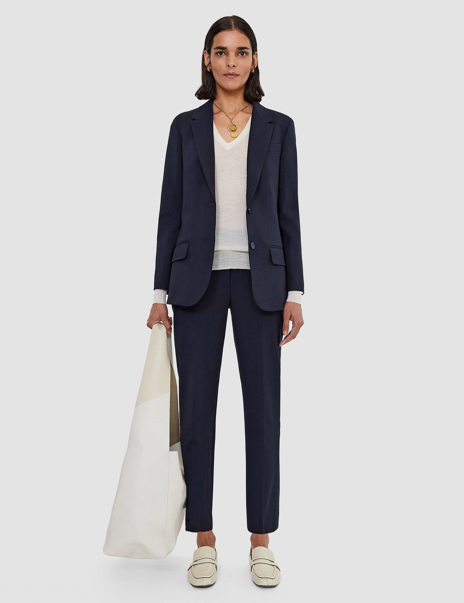 Blue Tailoring Wool Stretch Jackie Jacket - Joseph