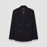 Black Jaden Tailoring Wool Stretch Jacket - Joseph