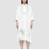 White Floral Cotton Dania Dress - Joseph