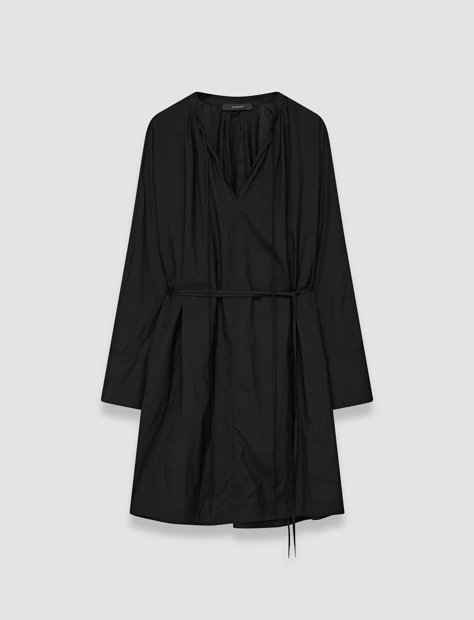 black-airy-cotton-viscose-dartmouth-dress-JOSEPH