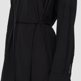 Black Airy Cotton Viscose Dartmouth Dress - Joseph