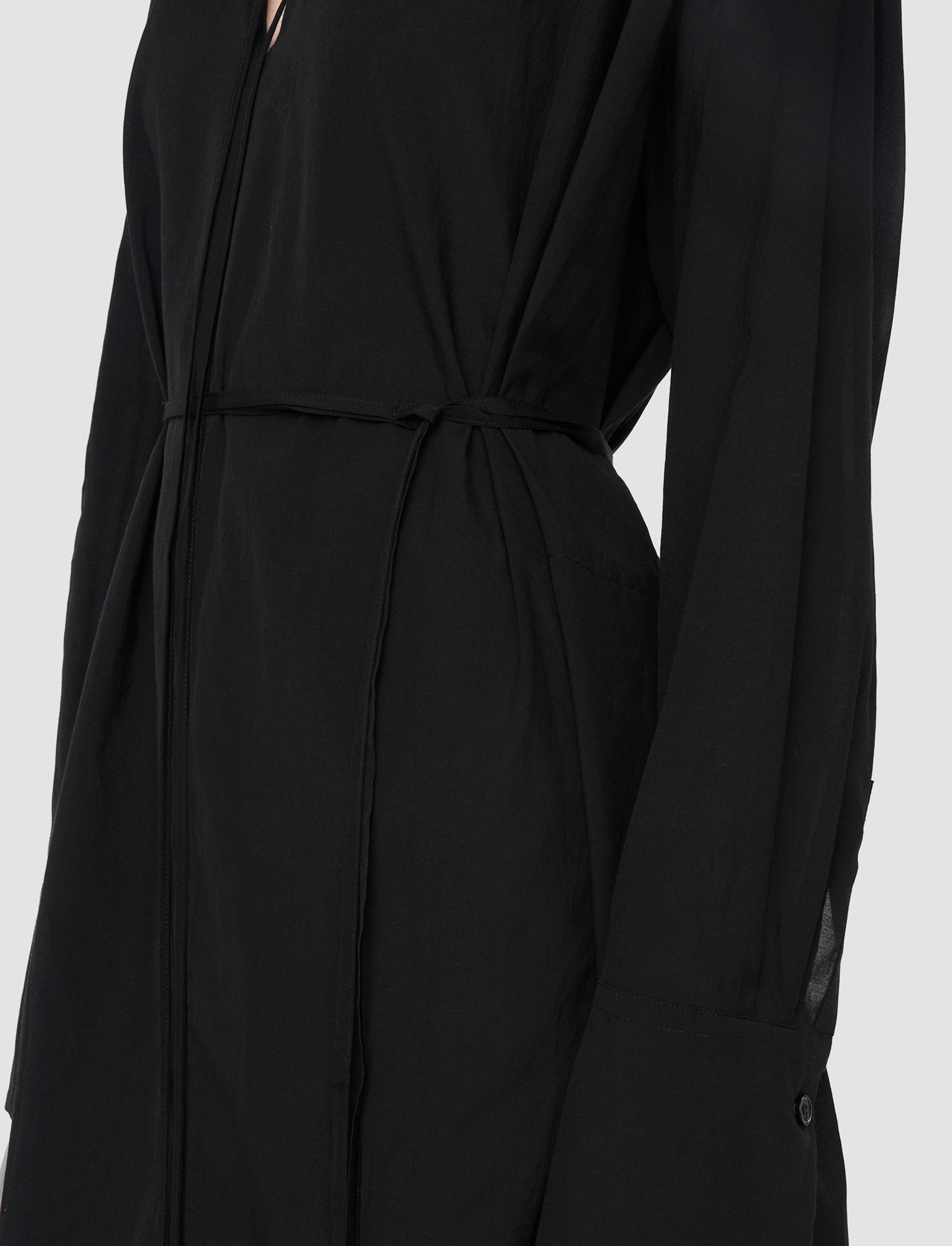 black-airy-cotton-viscose-dartmouth-dress-JOSEPH