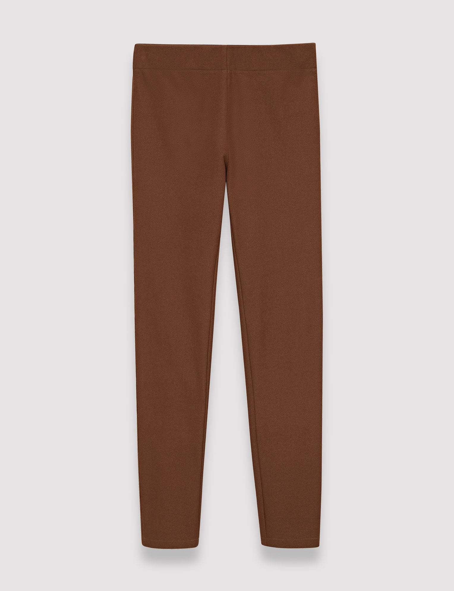 Brown Gabardine Stretch Leggings - Joseph