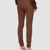 Brown Gabardine Stretch Leggings - Joseph