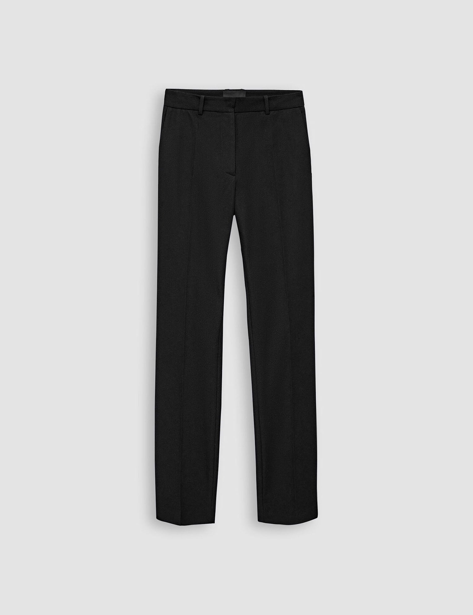 Black Gabardine Stretch Coleman Long Trousers - Joseph