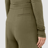 Green Alane Comfort Cady Trousers - Joseph