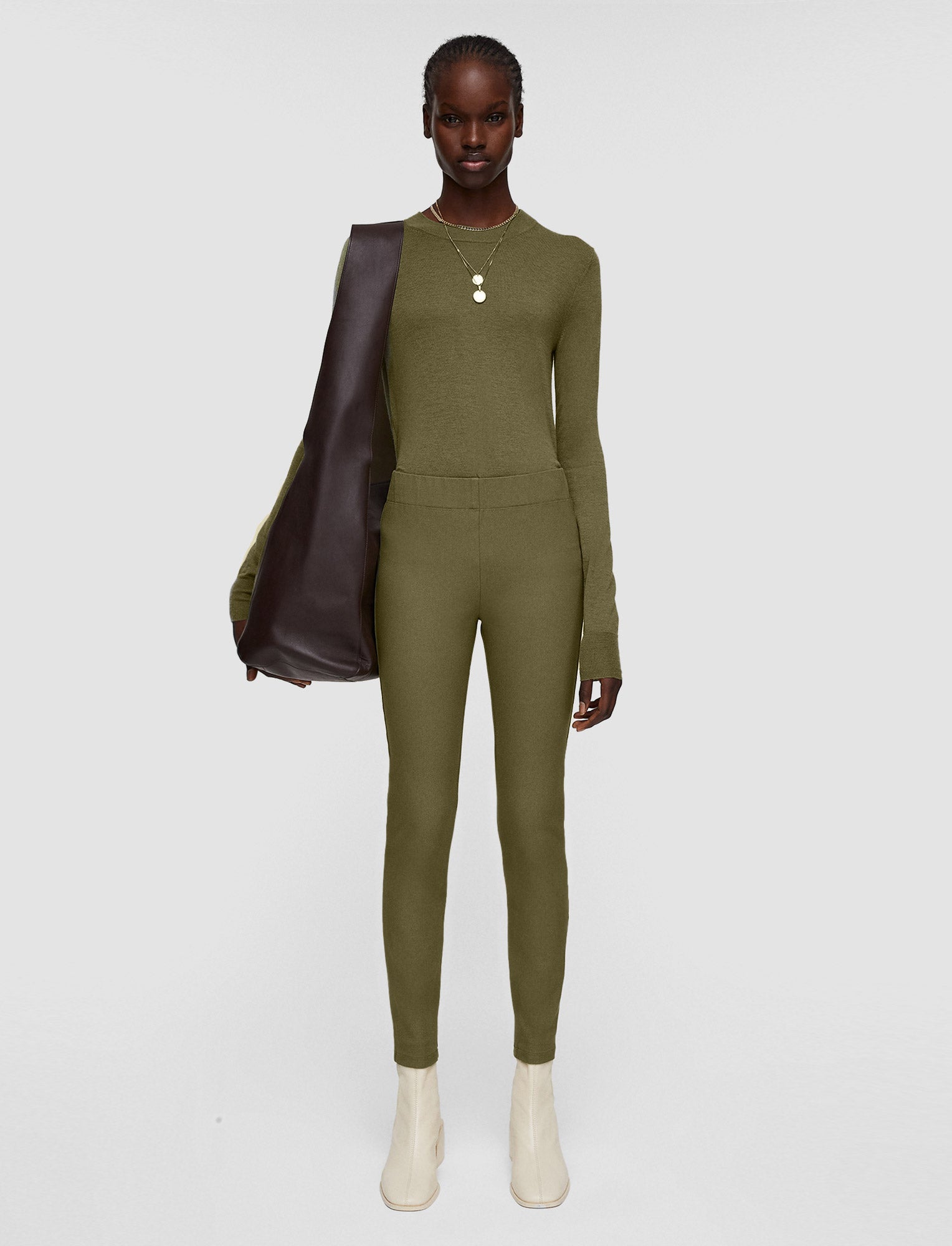 green-gabardine-stretch-leggings-JOSEPH