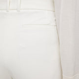 White Coleman Gabardine Stretch Trousers - Joseph