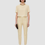 Beige Coleman Gabardine Stretch Trousers - Joseph