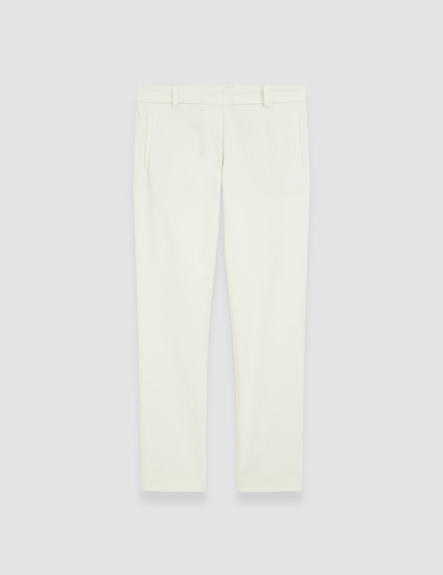 White New Eliston Gabardine Stretch Trousers - Joseph