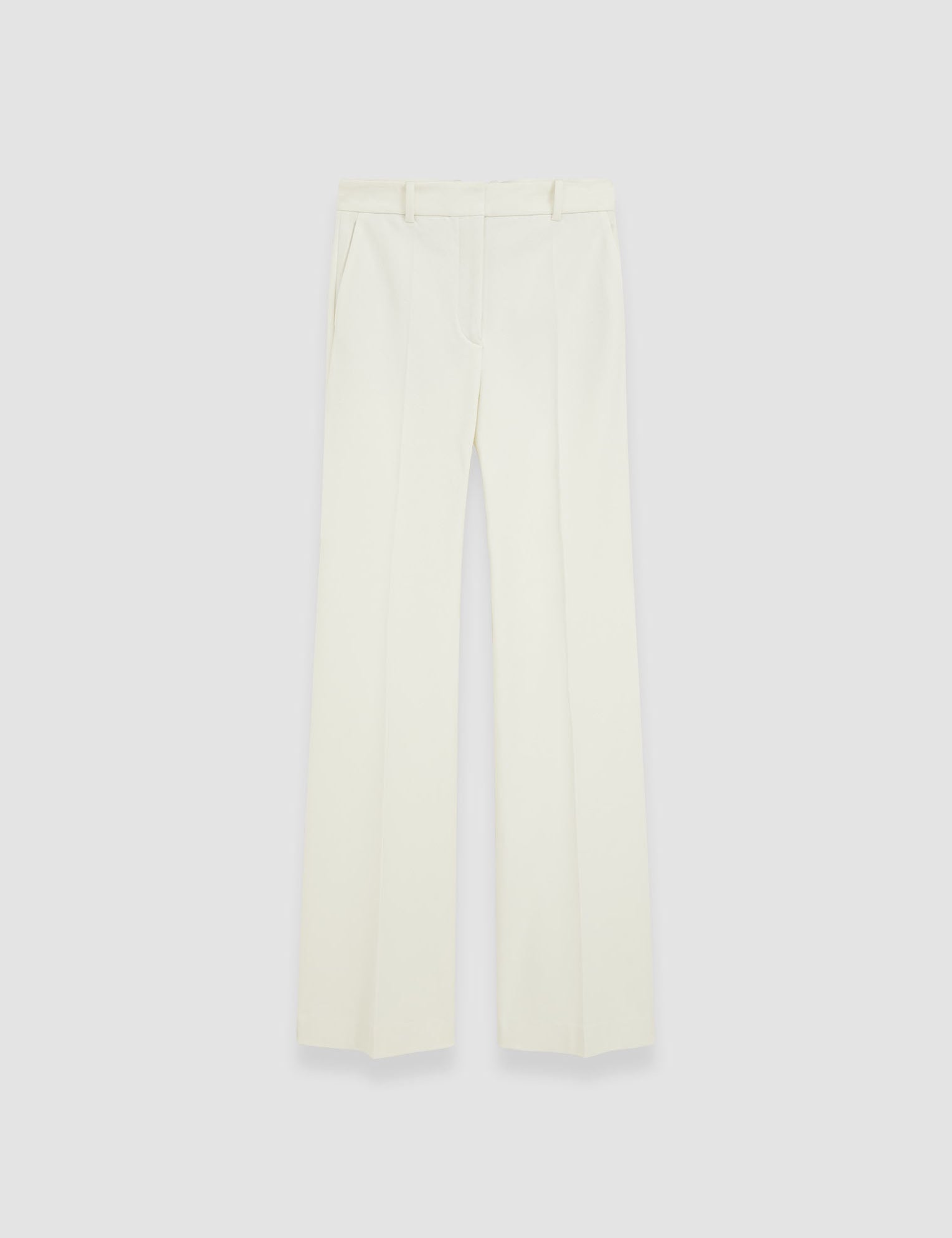 White Tafira Gabardine Stretch Trousers - Joseph