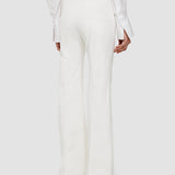 White Tafira Gabardine Stretch Trousers - Joseph