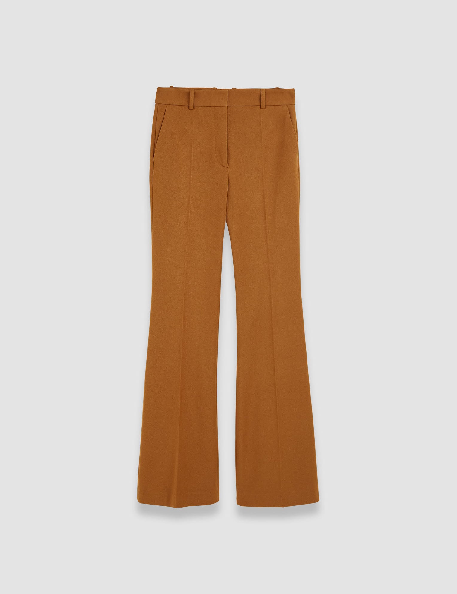 Brown Tafira Gabardine Stretch Trousers - Joseph