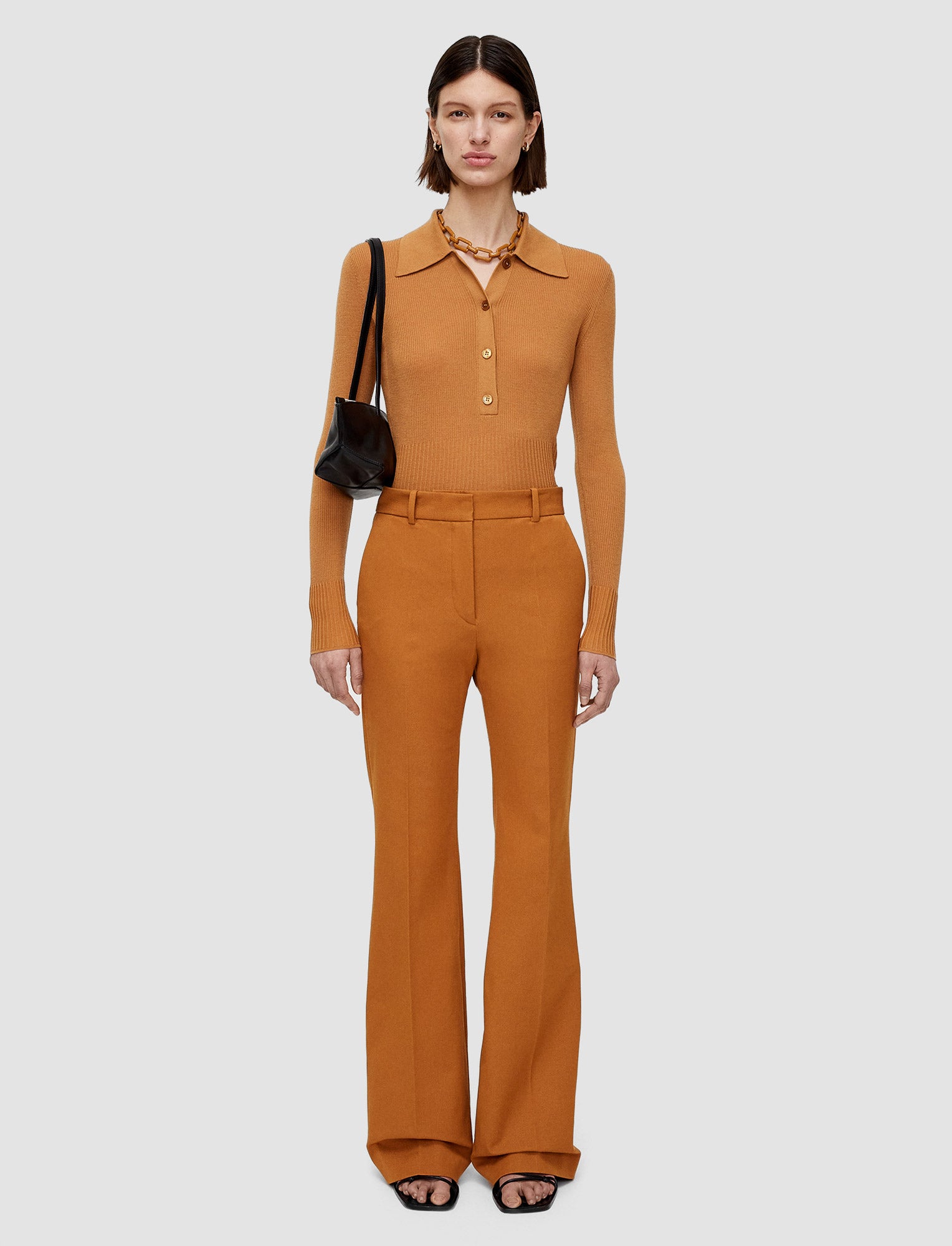 brown-tafira-gabardine-stretch-trousers-JOSEPH