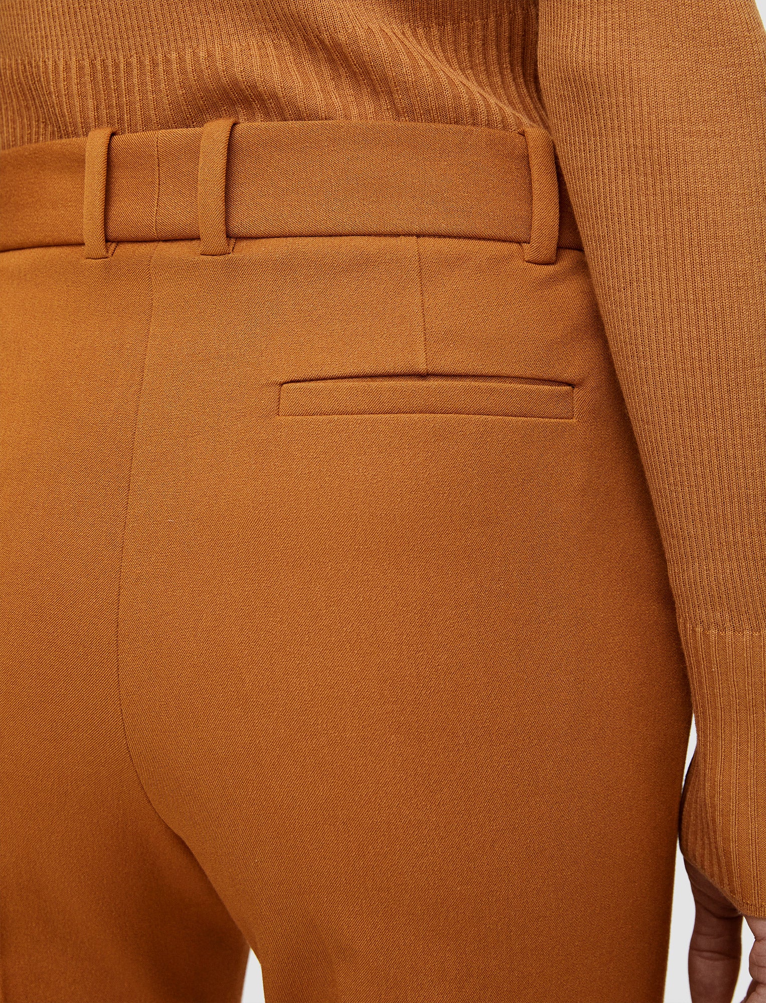 brown-tafira-gabardine-stretch-trousers-JOSEPH