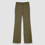 Green Tafira Gabardine Stretch Trousers - Joseph