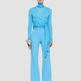 Blue Tafira Gabardine Stretch Trousers - Joseph