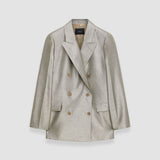 Gold Textured Metallic Chapone Jacket - Joseph