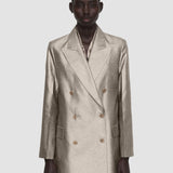 Gold Textured Metallic Chapone Jacket - Joseph