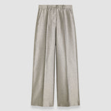 Gold Textured Metallic Alana Trousers - Joseph