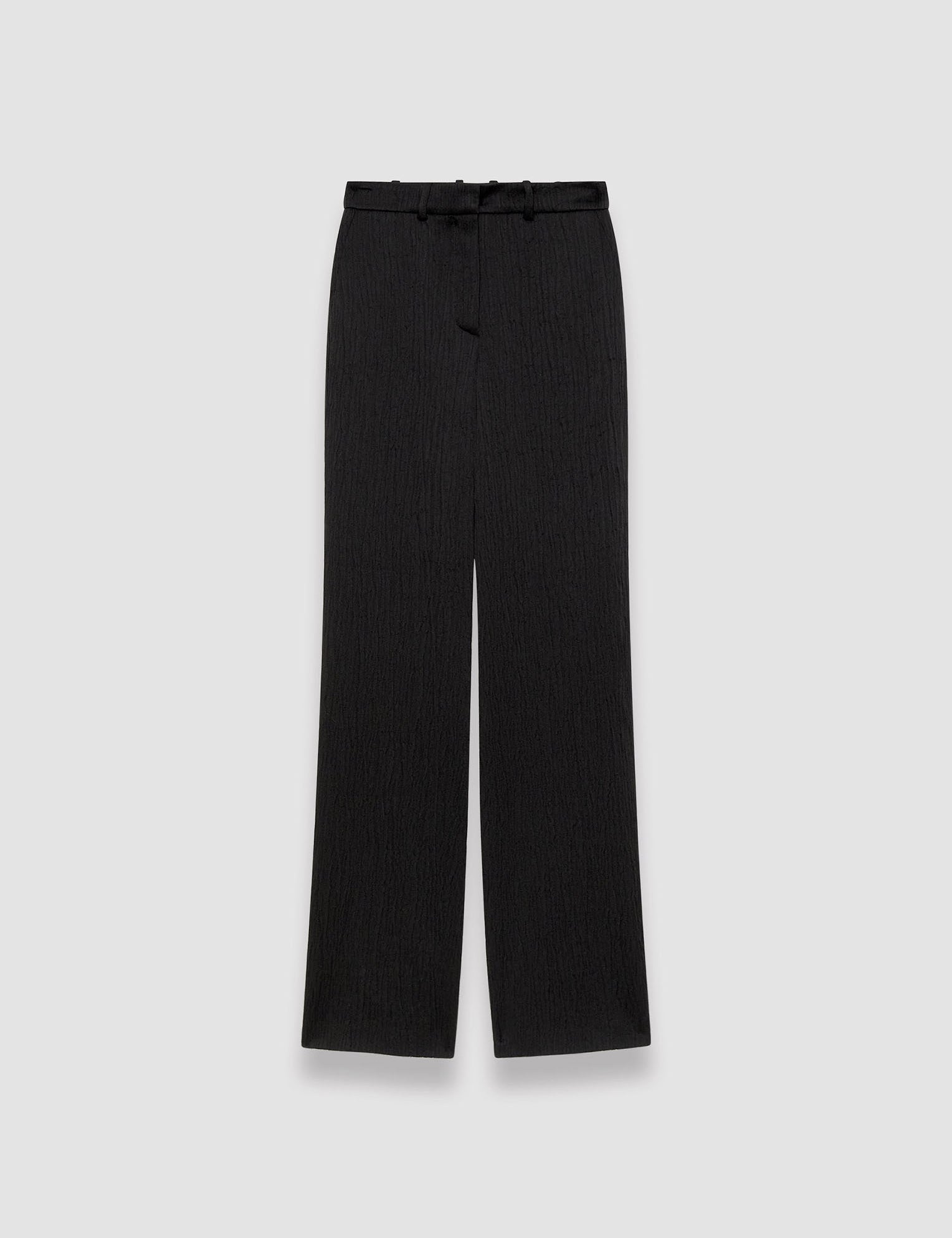 Black Textured Viscose Morissey Trousers - Joseph