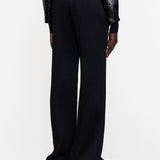 Black Textured Viscose Morissey Trousers - Joseph